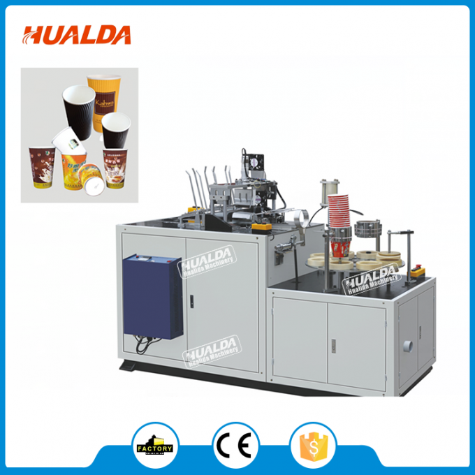 Máquina automática de la taza del papel de empapelar del doble de Thermoforming diámetro de la parte inferior de la taza de 75 milímetros