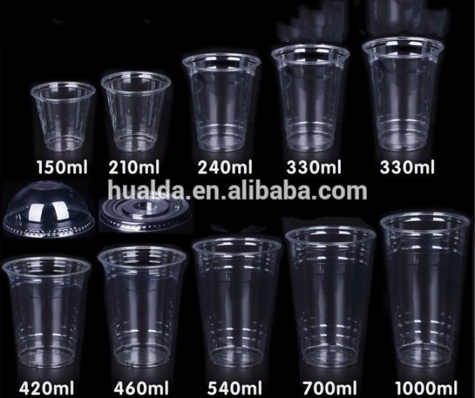 Riegue la taza plástica del bol de vidrio de la bebida del jugo que forma la máquina con precio bajo
