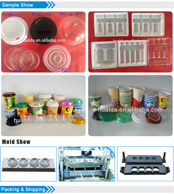 Calidad estupenda de la exportación de China thermoforming la tapa plástica disponible de la máquina plástica que hace las máquinas