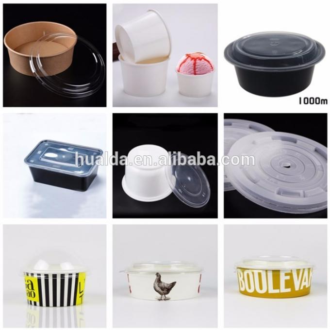 Corte plástico de la tapa de la taza de café y punzonadora