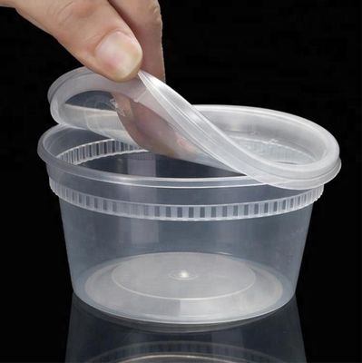 China Mini taza disponible plástica transparente respetuosa del medio ambiente de la salsa de los pp con la cubierta de la tapa proveedor