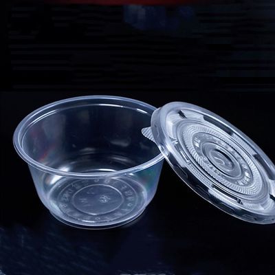 Mini taza disponible plástica transparente respetuosa del medio ambiente de la salsa de los pp con la cubierta de la tapa proveedor