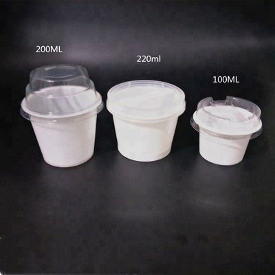 10oz respetuosos del medio ambiente baratos despejan la taza plástica del ANIMAL DOMÉSTICO para el helado con la tapa proveedor