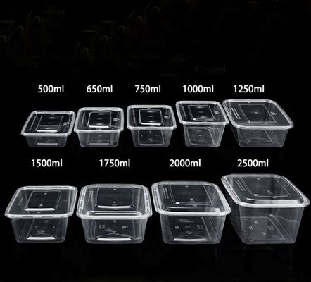 Tapa plástica transparente del rectángulo que forma la máquina para el envase de comida proveedor